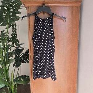 Saint Tropez West Black and White Polka Dot Tank Top